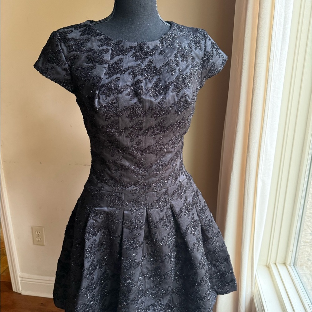 Ted Baker Black Textured Mini Dress